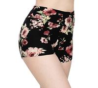 ALWAYS Women Workout Yoga Shorts - Premium Soft Solid Stretch Cheerleader Running Dance Volleyball Short Pants, Sho128 1882bk, S