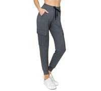 ALWAYS Women's Cargo Jogger Pants - Buttery Soft Casual Comfy Lounge Sweatpants for Women, Jco128 / Charcoal2, Large
