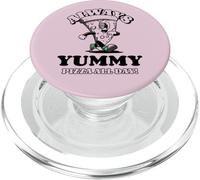 Always Yummy - Pizza All Day (Funny Cartoon Graphic) PopSockets PopGrip for MagSafe