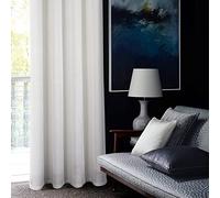 always4u 100% Blackout Curtains 1 Pair Soft White Velvet Curtains Fully Lined for Living Room Bedroom White 46x72 Inches