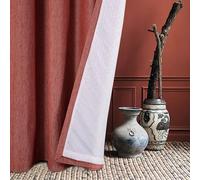 always4u 100% Blackout Curtains Herringbone Thermal Eyelet Curtain for Bedroom Living Room Modern Texture Window Drapes Home Decoration 2 Panels Red 66 * 72 Inches