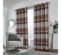 always4u Beige Brown Plaid Curtains Farmhouse Window Curtains Highland Woolen Look Grommet Drapes for Living Room Bedroom 2 Panels 54 * 63 Inches