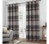 always4u Beige Grey Plaid Curtains Farmhouse Window Curtains Highland Woolen Look Grommet Drapes for Living Room Bedroom 2 Panels 45 * 95 Inches