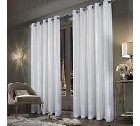always4u Crushed Velvet Curtains Blackout 72 Inch Drop Luxury Curtains For Bedroom Soft Thermal Fully Lined Window Drapes Living Room 1 Pair White 66 * 72 Inches