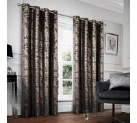 always4u Soft Velvet Curtains 100% Blackout Window Treatments Energy Efficiency for Bedroom Gold Foil Printed Shining Luxury Curtain Drapes 1 Pair Black 46 * 72