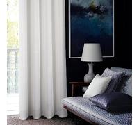 always4u Super Soft Velvet Curtains White Blackout Curtains 66x72 Inches Eyelet Thermal Insulated Fully Lined Window Treatment for Living Room 1 Pair