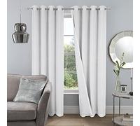 always4u White Soft Velvet Curtains Set of 2 100% Blackout Thermal Energy Saving Velour Curtians for Living Room Bedroom Small Window Drapes 52 * 63 Inches