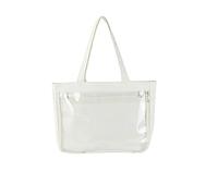 AlwaySky Ita Tote Bag Clear Window for Pins Ita Shoulder Bag Handbag Anime School Bag DIY, Cosplay, Comic Con, White, 1