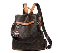 AlwaySky Women Backpack Anti-theft Waterproof Casual Rucksack Cute Bear Design Daypack Shoulder Bag for Lady Girls, Brown One Size