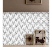 Alwayspon 12PcsX20cmX20cm Vinyl Floor Wall Tile Sticker Transfer, Non-slip Sticky Back Tile Decals for Kitchen Bathroom Self-adhesive Peel and Stick PVC Stick on Tile, Black and White