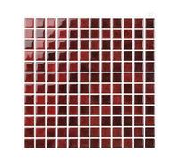Alwayspon 25.4x25.4cmx10Pcs Mosaic 3D Vinyl Wall Tile Sticker, Peel and Stick Self-Adhesive Waterproof Splashback Stick on Tile Decals for Kitchen Bathroom Wall, Retro Red