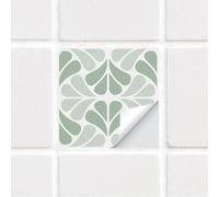Alwayspon 25PcsX15cm/6inch Tile Sticker, Sage Green Self Adhesive Stick on Tiles Transfer Sticker for Bathroom Kitchen, Splashback for Cooker, Peel and Stick Adhesive Vinyl Wall Tiles Sticker