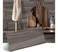 Alwayspon 32PcsX4inchX8inch Wood Effect Vinyl Wall Tile Transfers Sticker, Peel and Stick Self-Adhesive Splashback, Foaming Sticky Back Stick On Tile Decals Sticker for Kitchen Bathroom Wall