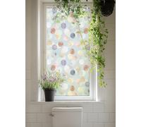 Alwayspon 45×150cm Pink Yellow White Purple Static Window Privacy Film, Stained Glass Window Cling Sticker Decals, Anti UV Glass Film for Home Shop Display Decoration