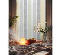 Alwayspon 45×150cm Yellow Green Black Static Window Privacy Film, Stained Glass Window Cling Sticker Decals, Anti UV Glass Film for Home Shop Display Decoration