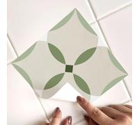 Alwayspon Green Self-Adhesive Vinyl Wall Tile Stickers, 25Pcs 15cm/6inch Peel and Stick on Tiles Transfer Waterproof Splashback for Kitchen Bathroom