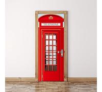 Alwayspon Modern Art 3D Door Mural Sticker, Peel and Stick Removable Vinyl Door Decals for Home Decor, 30.3x78.7(77x200cm), 2 Pcs Set (DM010, 77cmx200cm)