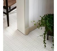 Alwayspon Peel and Stick Floor Tiles, 20cm/8inch×20Sheet Waterproof Removable Non-Slip Vinyl Plank Flooring Tile for Bathroom Kitchen Bedroom, Renter Friendly Floor Decor DIY, White Green Arch