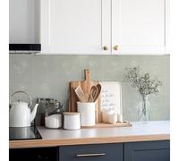 Alwayspon Self-Adhesive Vinyl Wall Tile Stickers, 10Pcs 15cm/6inch Peel and Stick on Tiles Transfer Vinyl Flooring Waterproof Splashback for Kitchen Bathroom, Sage Green