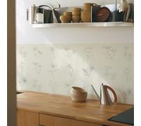 Alwayspon Self-Adhesive Vinyl Wall Tile Stickers, 10Pcs 20cm/8inch Peel and Stick on Tiles Transfer Vinyl Flooring Waterproof Splashback for Kitchen Bathroom, Cream Yellow