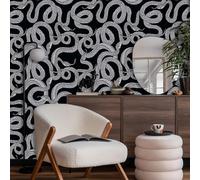 Alwayspon Snake Self Adhesive Wallpaper, Peel and Stick Furniture Transfer Sticker Decals Living Kids Room Wall Art, Sticky Back Vinyl Film Roll for Drawer Cabinet Wardrobes Covering Decor