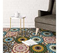 Alwayspon Thicken Vinyl Floor Wall Sticker, Non-slip Sticky Back Decals for Kitchen Bathroom, Self-adhesive Peel and Stick PVC Tile Transfer DIY, 20cmX20cmX20Pcs, Retro