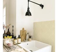 Alwayspon Tile Sticker, 15cm/6inch Light Brown Line Self Adhesive Stick on Tiles Transfer Sticker for Bathroom Kitchen, Splashback, Peel and Stick Vinyl Floor Wall Tiles Sticker