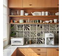 Alwayspon Tile Sticker, 20PcsX15cm/6inch Sage Green Floral Self Adhesive Stick on Tiles Transfer Sticker for Bathroom Kitchen, Splashback, Peel and Stick Vinyl Floor Wall Tiles Sticker