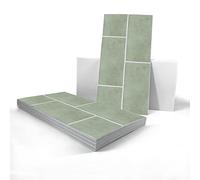 Alwayspon Vinyl Floor Wall Tile Sticker, Non-Slip Sticky Back Tile Decals for Kitchen Bathroom Self-Adhesive Peel and Stick PVC Floor Sticker DIY, Sage Green,30cmX15cm X24Pcs Set