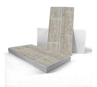 Alwayspon Vinyl Floor Wall Tile Sticker, Non-slip Sticky Back Tile Decals for Kitchen Bathroom Self-adhesive Peel and Stick PVC Floor Sticker DIY, Brown, 30cmX15cm X24Pcs Set