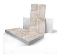 Alwayspon Vinyl Floor Wall Tile Sticker, Non-slip Sticky Back Tile Decals for Kitchen Bathroom Self-adhesive Peel and Stick PVC Floor Sticker DIY, Weathered Brick, 30cmX15cm X24Pcs Set