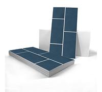 Alwayspon Vinyl Floor Wall Tile Sticker, Non-slip Sticky Back Tile Decals for Kitchen Bathroom Self-adhesive Peel and Stick PVC Floor Sticker DIY, Denim Blue, 30cmX15cm X24Pcs Set