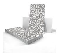 Alwayspon Vinyl Floor Wall Tile Sticker, Non-slip Sticky Back Tile Decals for Kitchen Bathroom Self-adhesive Peel and Stick PVC Floor Sticker DIY, Grey, 30cmX15cm X24Pcs Set