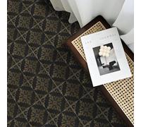 Alwayspon Vinyl Flooring, Gold Black Self Adhesive Stick on Floor Tiles Transfer for Bathroom Kitchen, Splashback, Peel and Stick Vinyl Flooring Tiles Sticker, 12PcsX20cm/8inch