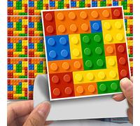 Alwayspon Wall Tile Transfers Sticker for Home Decor, Peel & Stick self-Adhesive splashback, Tile Decals for Living Room Kitchen Bathroom Wall Decor, 25 Pieces Lego Tile Sticker
