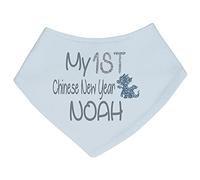 Alwaystrusted Personalised Gift Baby Blue Bandana Bib Grey My 1st Chinese New Year Glitter Boy AT-TF17-23-CG