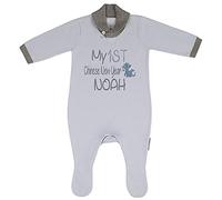 Alwaystrusted Personalised Gift Baby Boys Knitted Cotton Romper with Feet Grey My 1st Chinese New Year Glitter Boy AT-SB77-23-CG