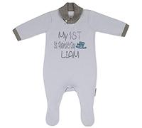 Alwaystrusted Personalised Gift Baby Boys Knitted Cotton Romper with Feet Grey My 1st St. Patricks Day Glitter Boy AT-SB77-30-CG