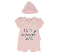 Alwaystrusted Personalised Gift Baby Girls Romper with Lace and Hat Grey My 1st Raksha Bandhan Glitter Girl AT-SB79-29-CG