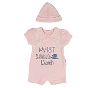 Alwaystrusted Personalised Gift Baby Girls Romper with Lace and Hat Grey My 1st St. Patricks Day Glitter Girl AT-SB79-30-CG