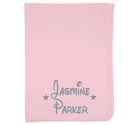 Alwaystrusted Personalised Gift Baby Pink Receiving Wrap Grey Glitter Stars Girl AT-TF20-14-CG