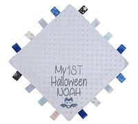 Alwaystrusted Personalised Gift Blue Bubble Square Taggie Comforter Grey My 1st Halloween Glitter Boy AT-TF02-19-CG