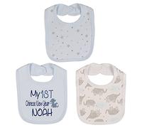 Alwaystrusted Personalised Gift Blue Elephant Bib Pack Blue My 1st Chinese New Year Glitter Boy AT-TF50-23-RB