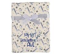 Alwaystrusted Personalised Gift Blue Giraffe/Monkey Baby Blanket Blue My 1st Raksha Bandhan Glitter Boy AT-SB45-29-RB