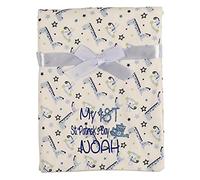 Alwaystrusted Personalised Gift Blue Giraffe/Monkey Baby Blanket Blue My 1st St. Patricks Day Glitter Boy AT-SB45-30-RB