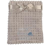 Alwaystrusted Personalised Gift Grey Baby Jacquard Blanket - Squares Grey My 1st St. Patricks Day Glitter Boy Girl AT-SB40-30-CG