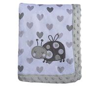 Alwaystrusted Personalised Gift Grey Ladybird Baby Blanket Plain AT-SB52-00-00
