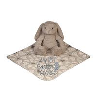 Alwaystrusted Personalised Gift Grey Rabbit Toy with Coral Fleece Heart Blanket Grey My 1st Easter Glitter Boy Girl AT-SB30-26-CG