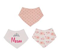 Alwaystrusted Personalised Gift Pink Elephant Bandana Bib Pack Pink Tiara Girl AT-TF49-07-M