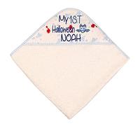 Alwaystrusted Personalised Gift Red/Blue Dino Baby Hooded Towel Blue My 1st Halloween Glitter Boy AT-SB58-19-RB